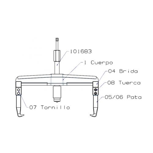 EXTRACTOR HIDRÁULICO FORZA CON HUSILLO COMPACTO SERIE 2400H